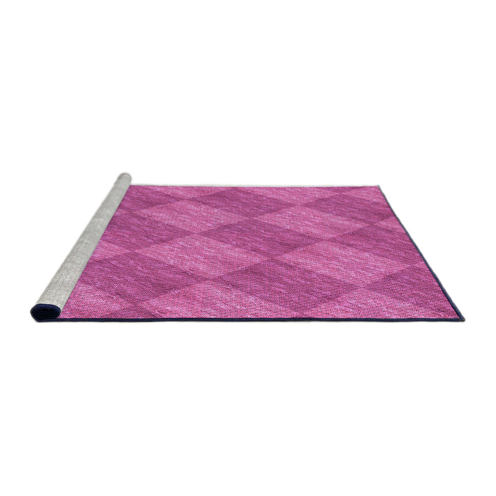 Sideview of Machine Washable Transitional Deep Pink Rug, wshpat3949pur