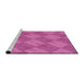 Sideview of Machine Washable Transitional Deep Pink Rug, wshpat3949pur