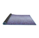 Thickness of Patterned Blue Rug, pat395blu