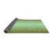 Thickness of Patterned Olive Green Rug, pat395grn