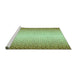 Sideview of Machine Washable Transitional Olive Green Rug, wshpat395grn