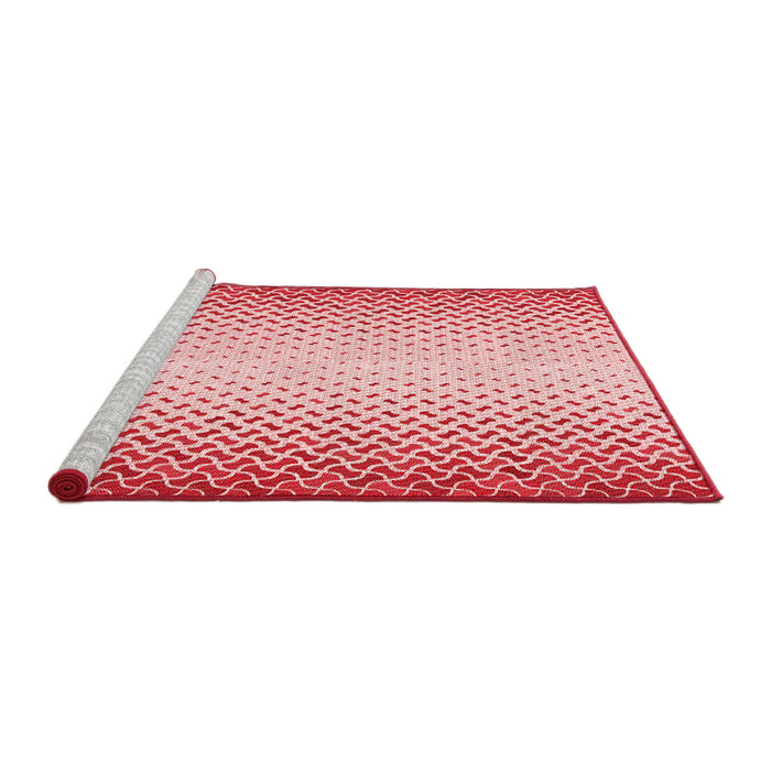 Sideview of Machine Washable Transitional Light Red Pink Rug, wshpat395rd