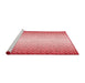 Sideview of Machine Washable Transitional Light Red Pink Rug, wshpat395rd