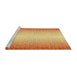 Sideview of Machine Washable Transitional Orange Red Orange Rug, wshpat395yw