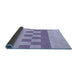 Thickness of Patterned Blue Rug, pat3950blu