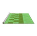 Sideview of Machine Washable Transitional Emerald Green Rug, wshpat3950grn