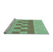 Sideview of Machine Washable Transitional Olive Green Rug, wshpat3950lblu