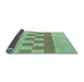 Thickness of Patterned Olive Green Rug, pat3950lblu