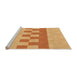 Sideview of Machine Washable Transitional Orange Rug, wshpat3950org