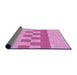 Thickness of Patterned Violet Purple Rug, pat3950pur