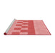 Sideview of Machine Washable Transitional Light Coral Pink Rug, wshpat3950rd