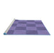 Sideview of Machine Washable Transitional Deep Periwinkle Purple Rug, wshpat3951blu