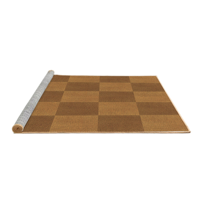 Sideview of Machine Washable Transitional Mahogany Brown Rug, wshpat3951brn