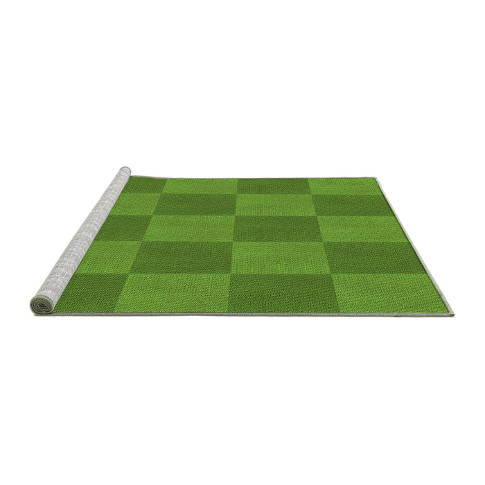 Sideview of Machine Washable Transitional Seaweed Green Rug, wshpat3951grn