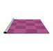 Sideview of Machine Washable Transitional Deep Pink Rug, wshpat3951pur