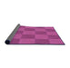 Thickness of Patterned Deep Pink Rug, pat3951pur