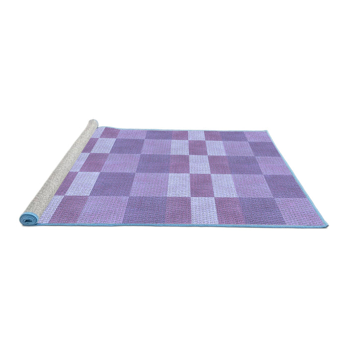 Sideview of Machine Washable Transitional Purple Mimosa Purple Rug, wshpat3952blu