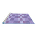 Sideview of Machine Washable Transitional Purple Mimosa Purple Rug, wshpat3952blu