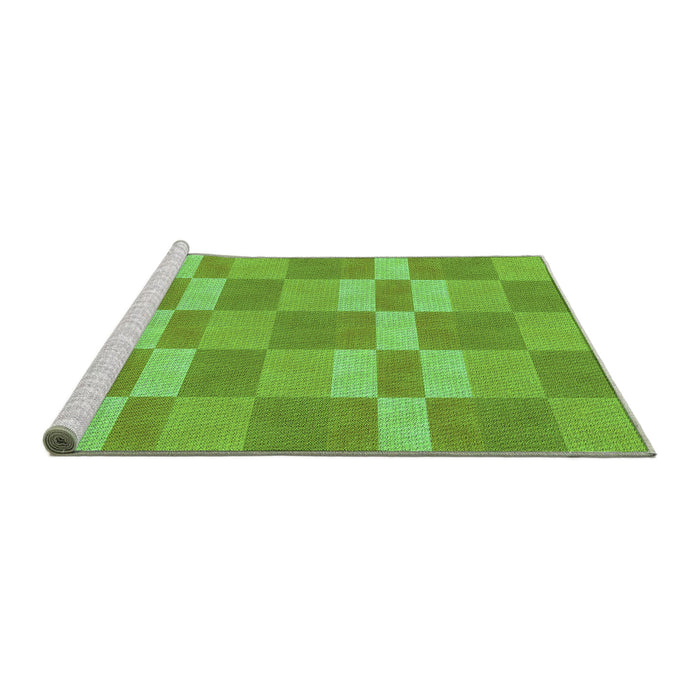 Sideview of Machine Washable Transitional Emerald Green Rug, wshpat3952grn