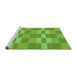 Sideview of Machine Washable Transitional Emerald Green Rug, wshpat3952grn