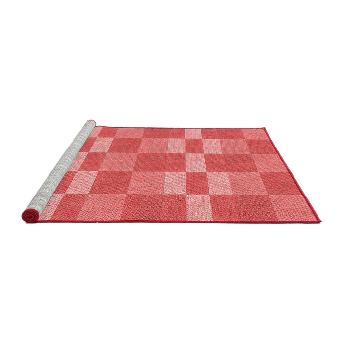 Sideview of Machine Washable Transitional Ruby Red Rug, wshpat3952rd