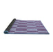 Thickness of Patterned Medium Purple Rug, pat3953blu