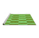 Sideview of Machine Washable Transitional Emerald Green Rug, wshpat3953grn