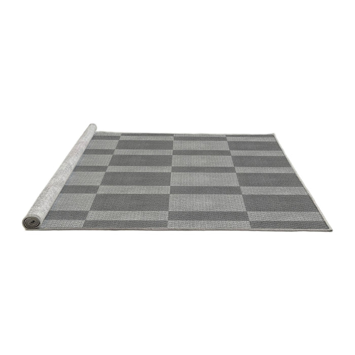Sideview of Machine Washable Transitional Dark Gray Rug, wshpat3953gry