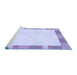 Sideview of Machine Washable Transitional Blue Rug, wshpat3954blu