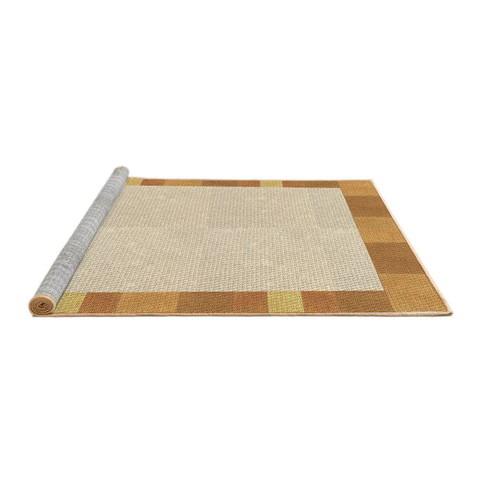 Sideview of Machine Washable Transitional Golden Blonde Gold Rug, wshpat3954brn