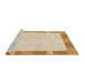 Sideview of Machine Washable Transitional Golden Blonde Gold Rug, wshpat3954brn