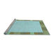 Sideview of Machine Washable Transitional Green Rug, wshpat3954lblu