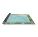 Thickness of Patterned Green Rug, pat3954lblu
