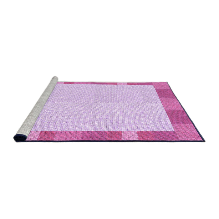 Sideview of Machine Washable Transitional Blossom Pink Rug, wshpat3954pur