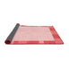 Thickness of Patterned Light Red Pink Rug, pat3954rd