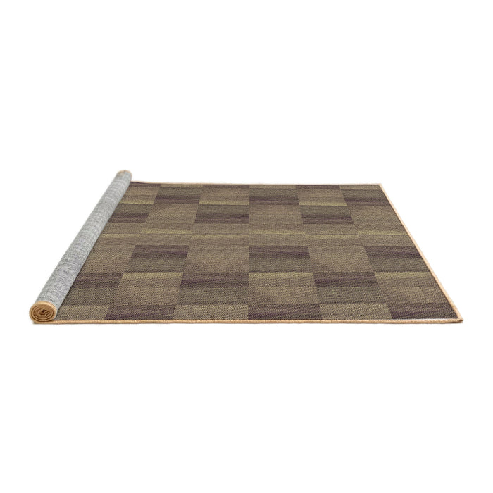 Sideview of Machine Washable Transitional Dark Almond Brown Rug, wshpat3955brn