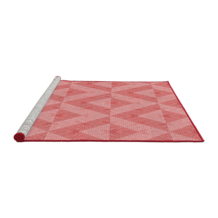 Sideview of Machine Washable Transitional Pastel Pink Rug, wshpat3956rd