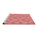 Sideview of Machine Washable Transitional Pastel Pink Rug, wshpat3956rd