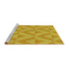 Sideview of Machine Washable Transitional Gold Yellow Rug, wshpat3956yw