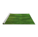 Sideview of Machine Washable Transitional Apple Green Rug, wshpat3957grn