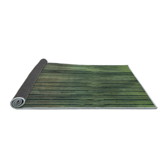 Thickness of Patterned Army Green Rug, pat3957lblu