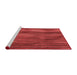 Sideview of Machine Washable Transitional Red Rug, wshpat3957rd