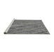 Sideview of Machine Washable Transitional Ash Gray Rug, wshpat3958gry