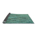 Thickness of Patterned Sea Green Rug, pat3958lblu