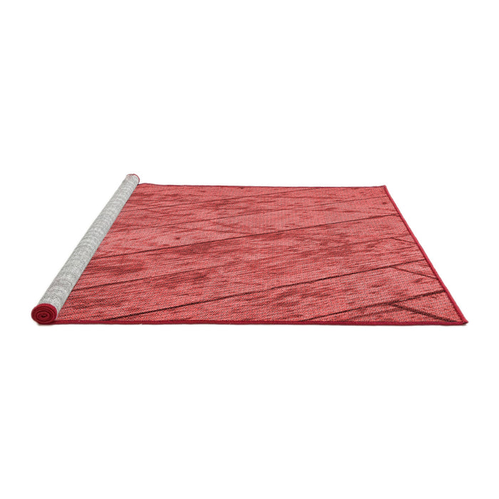 Sideview of Machine Washable Transitional Red Rug, wshpat3958rd