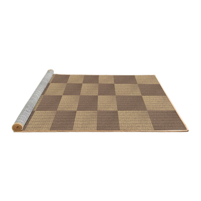 Sideview of Machine Washable Transitional Sienna Brown Rug, wshpat3959brn