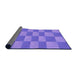 Thickness of Patterned Purple Mimosa Purple Rug, pat3959pur