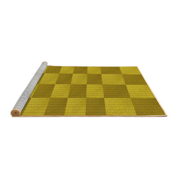 Sideview of Machine Washable Transitional Dark Bisque Brown Rug, wshpat3959yw