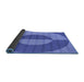 Thickness of Patterned Sky Blue Rug, pat3960blu