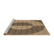 Sideview of Machine Washable Transitional Peru Brown Rug, wshpat3960brn